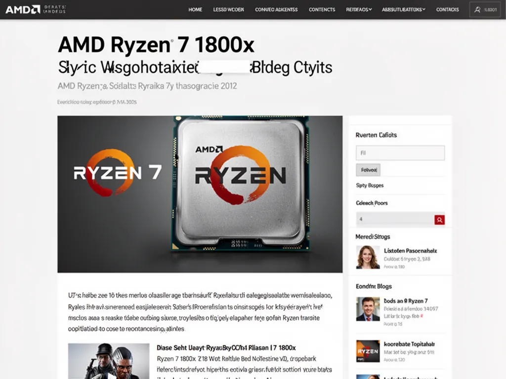 Photo du processeur AMD Ryzen 7 1800X posé sur une carte mère