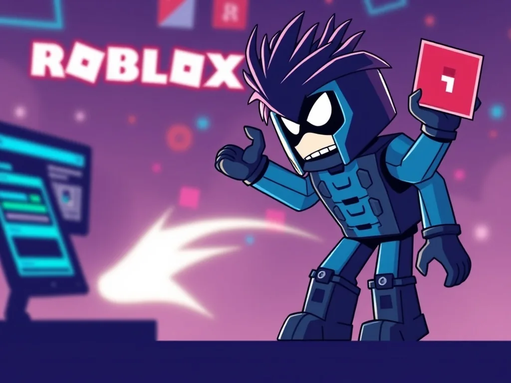 Un avatar Roblox personnalisé avec un casque en train de taper un code dans l'interface colorée de Steal a Brainrot