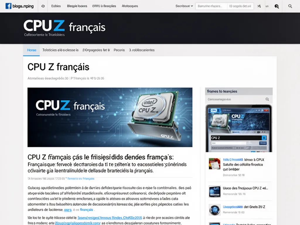Capture d'écran de l'interface de CPU-Z affichant les informations d'un processeur sur fond sombre