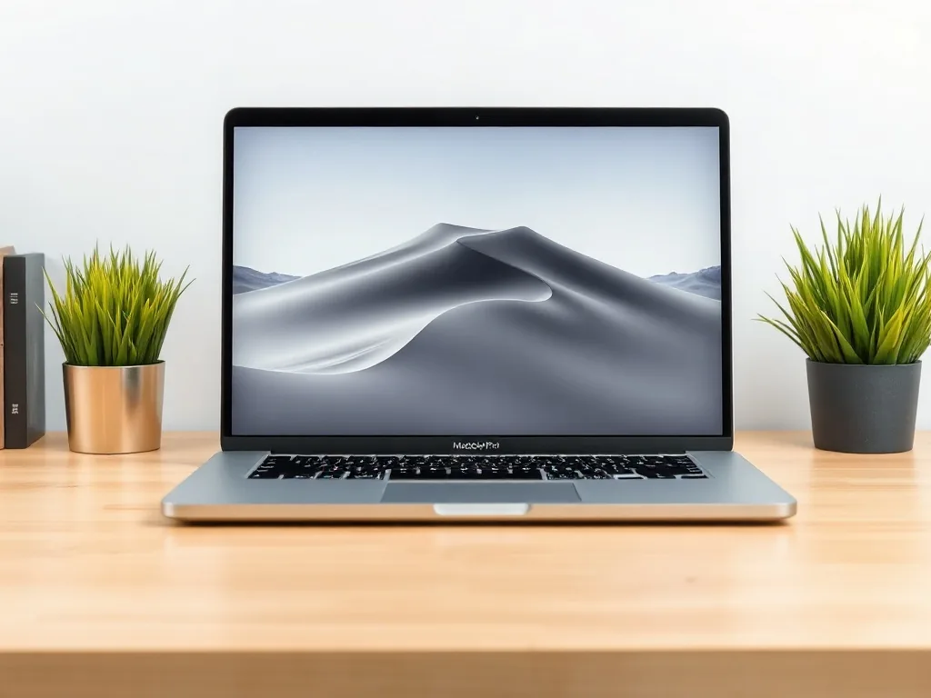 MacBook Pro M4 posé sur un bureau, écran allumé affichant Final Cut Pro